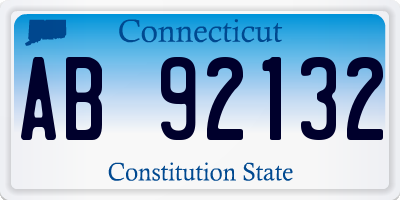 CT license plate AB92132