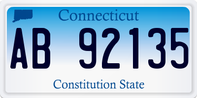 CT license plate AB92135