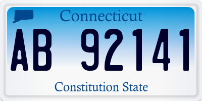 CT license plate AB92141