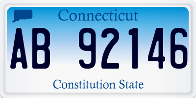 CT license plate AB92146