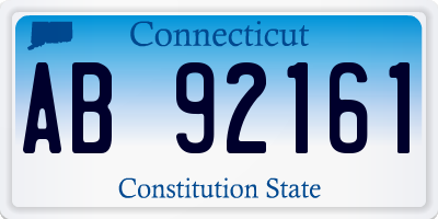 CT license plate AB92161