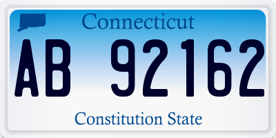 CT license plate AB92162