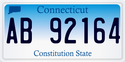 CT license plate AB92164