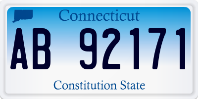 CT license plate AB92171