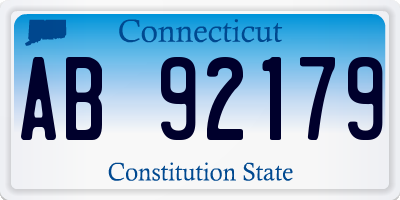 CT license plate AB92179