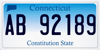 CT license plate AB92189