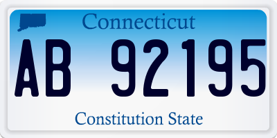 CT license plate AB92195