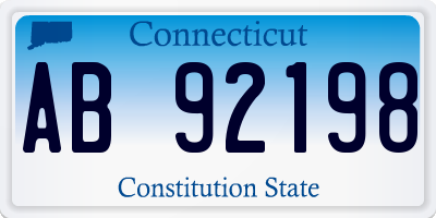 CT license plate AB92198