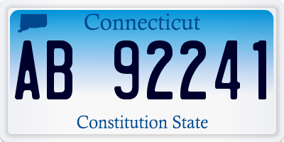 CT license plate AB92241