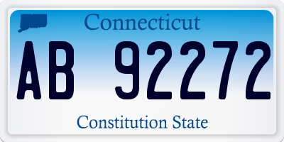 CT license plate AB92272