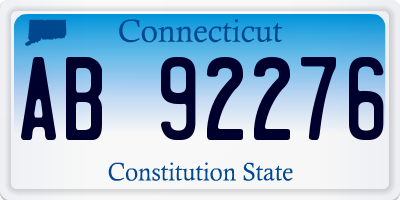 CT license plate AB92276