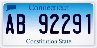 CT license plate AB92291