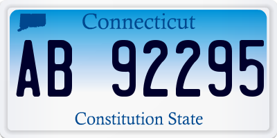 CT license plate AB92295