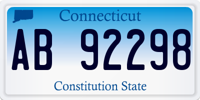 CT license plate AB92298