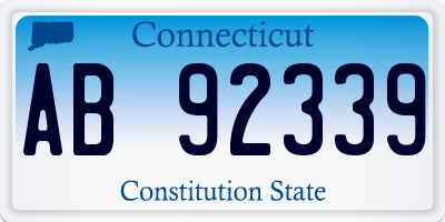 CT license plate AB92339