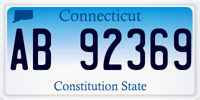 CT license plate AB92369