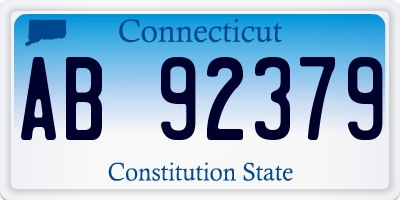 CT license plate AB92379