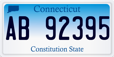 CT license plate AB92395