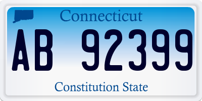 CT license plate AB92399