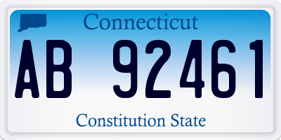 CT license plate AB92461