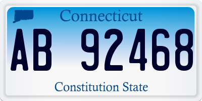 CT license plate AB92468