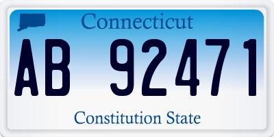 CT license plate AB92471