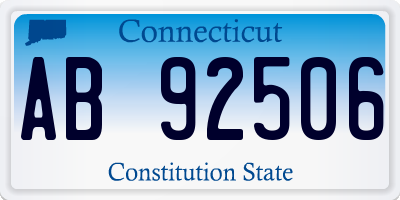 CT license plate AB92506