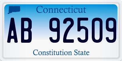 CT license plate AB92509