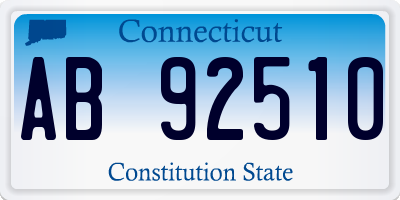 CT license plate AB92510