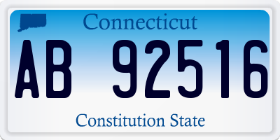 CT license plate AB92516