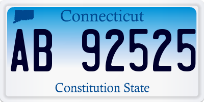 CT license plate AB92525