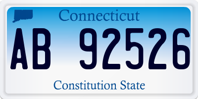 CT license plate AB92526