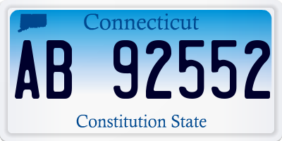 CT license plate AB92552