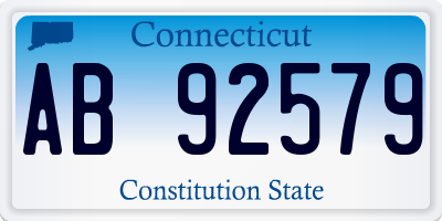 CT license plate AB92579