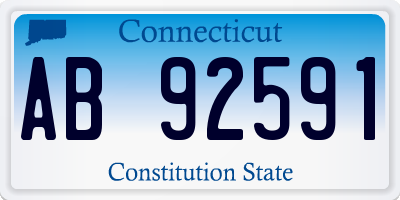 CT license plate AB92591