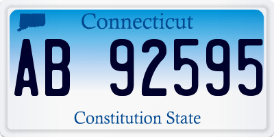 CT license plate AB92595