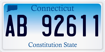 CT license plate AB92611