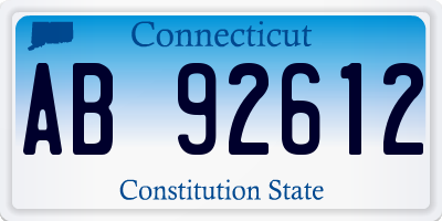 CT license plate AB92612