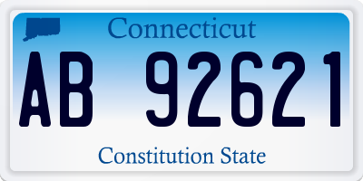 CT license plate AB92621