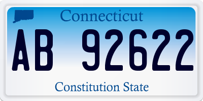 CT license plate AB92622