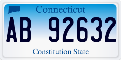 CT license plate AB92632