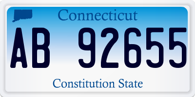 CT license plate AB92655