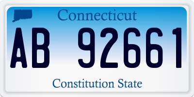 CT license plate AB92661