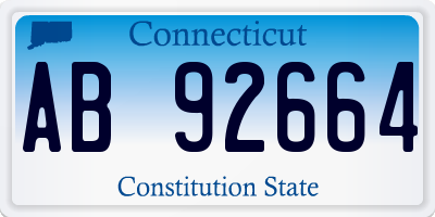 CT license plate AB92664