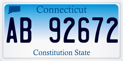 CT license plate AB92672