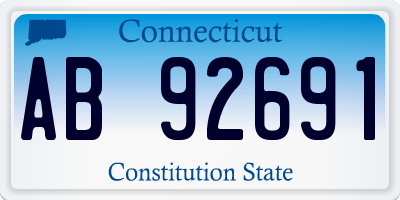 CT license plate AB92691