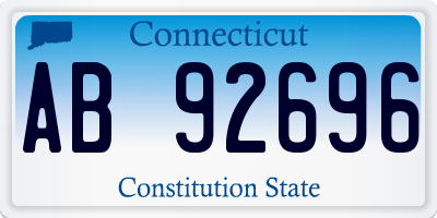 CT license plate AB92696