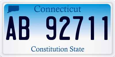 CT license plate AB92711