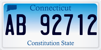 CT license plate AB92712