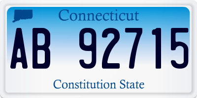 CT license plate AB92715